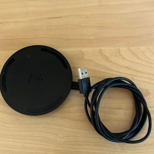 Black Belkin wireless charger